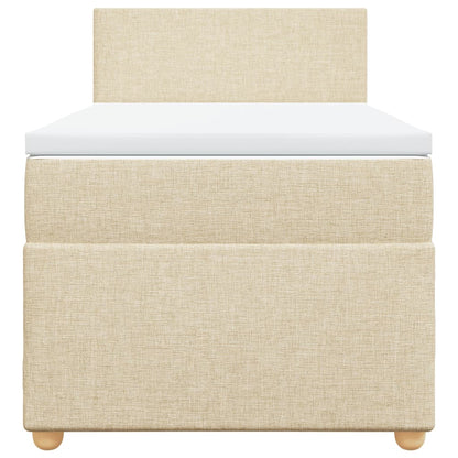 Giroletto a Molle con Materasso Crema 90x200 cm inTessuto - homemem39