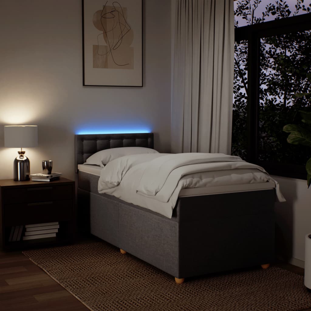 Giroletto a Molle con Materasso Tortora 90x200 cm inTessuto - homemem39