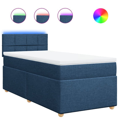 Giroletto a Molle con Materasso Blu 100x200 cm in Tessuto | homemem39