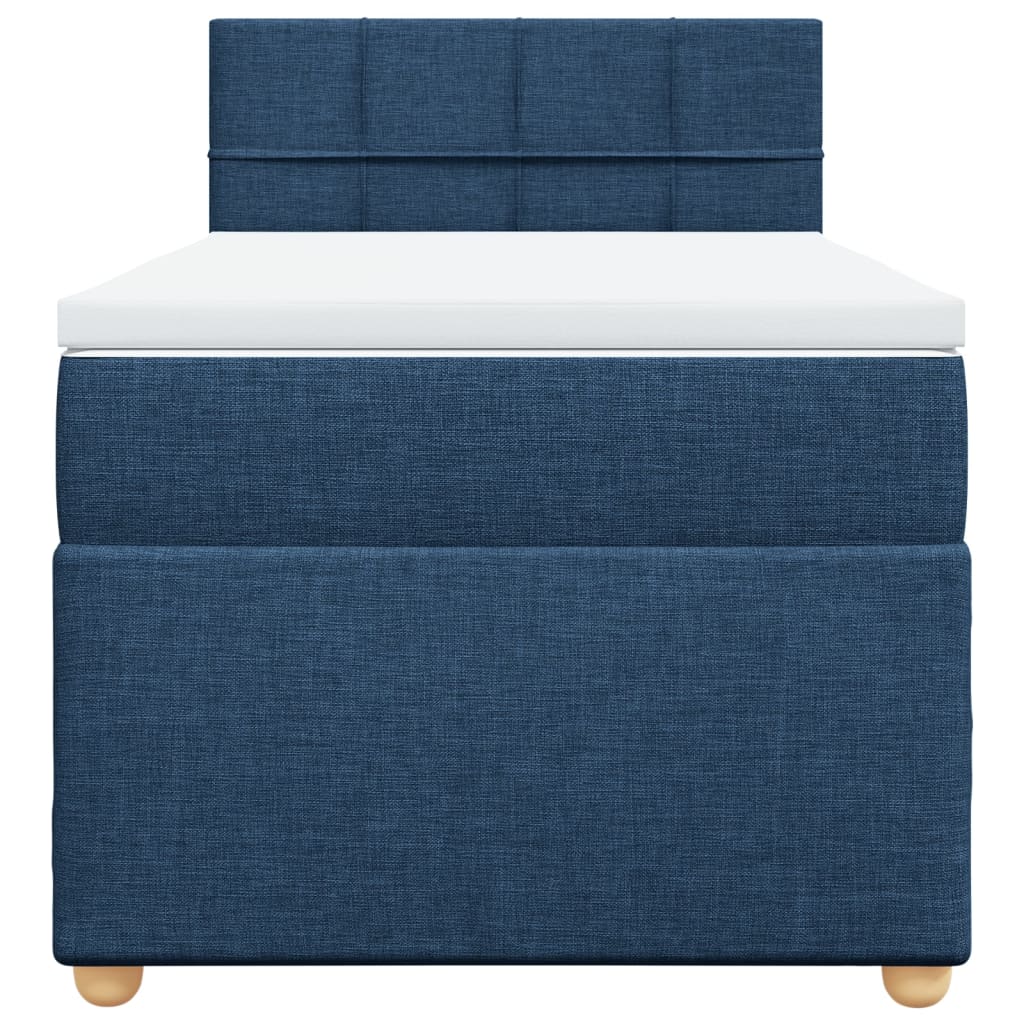 Giroletto a Molle con Materasso Blu 100x200 cm in Tessuto | homemem39