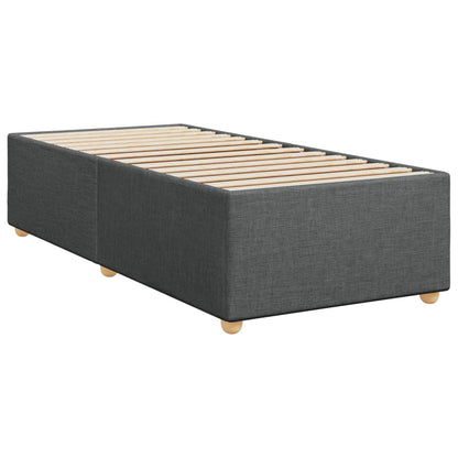 Giroletto a Molle con Materasso Grigio Scuro 100x200 cm Tessuto