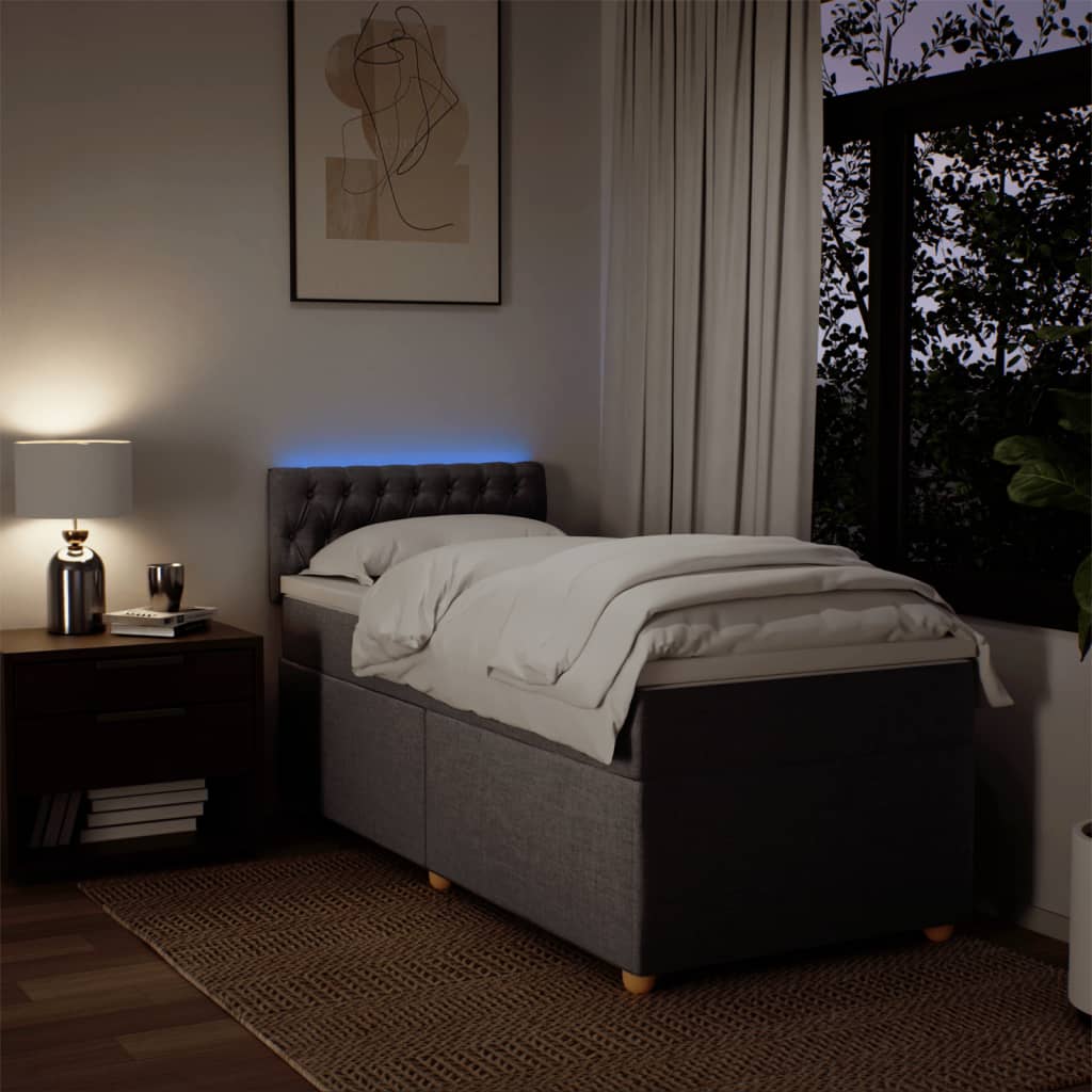 Giroletto a Molle con Materasso Tortora 100x200 cm in Tessuto - homemem39