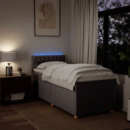 Giroletto a Molle con Materasso Tortora 100x200 cm in Tessuto - homemem39