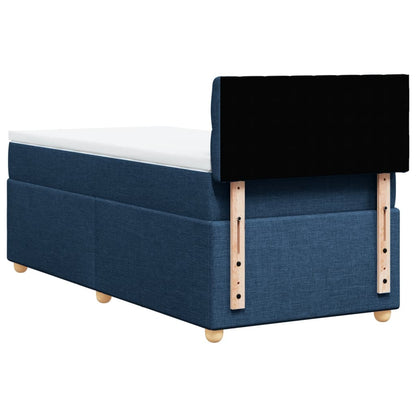 Giroletto a Molle con Materasso Blu 100x200 cm in Tessuto
