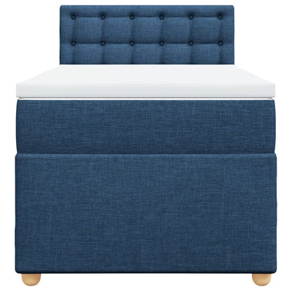 Giroletto a Molle con Materasso Blu 100x200 cm in Tessuto | homemem39