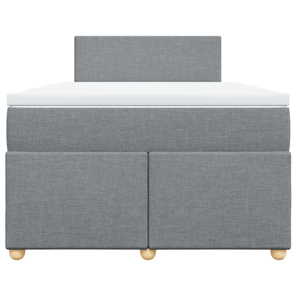 Giroletto a Molle con Materasso Grigio Chiaro 120x190cm Tessuto - homemem39