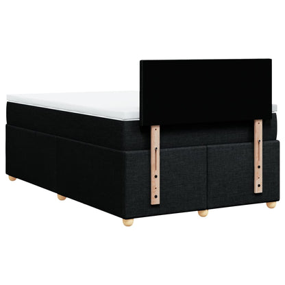 Giroletto a Molle con Materasso Nero 120x190 cm in Tessuto
