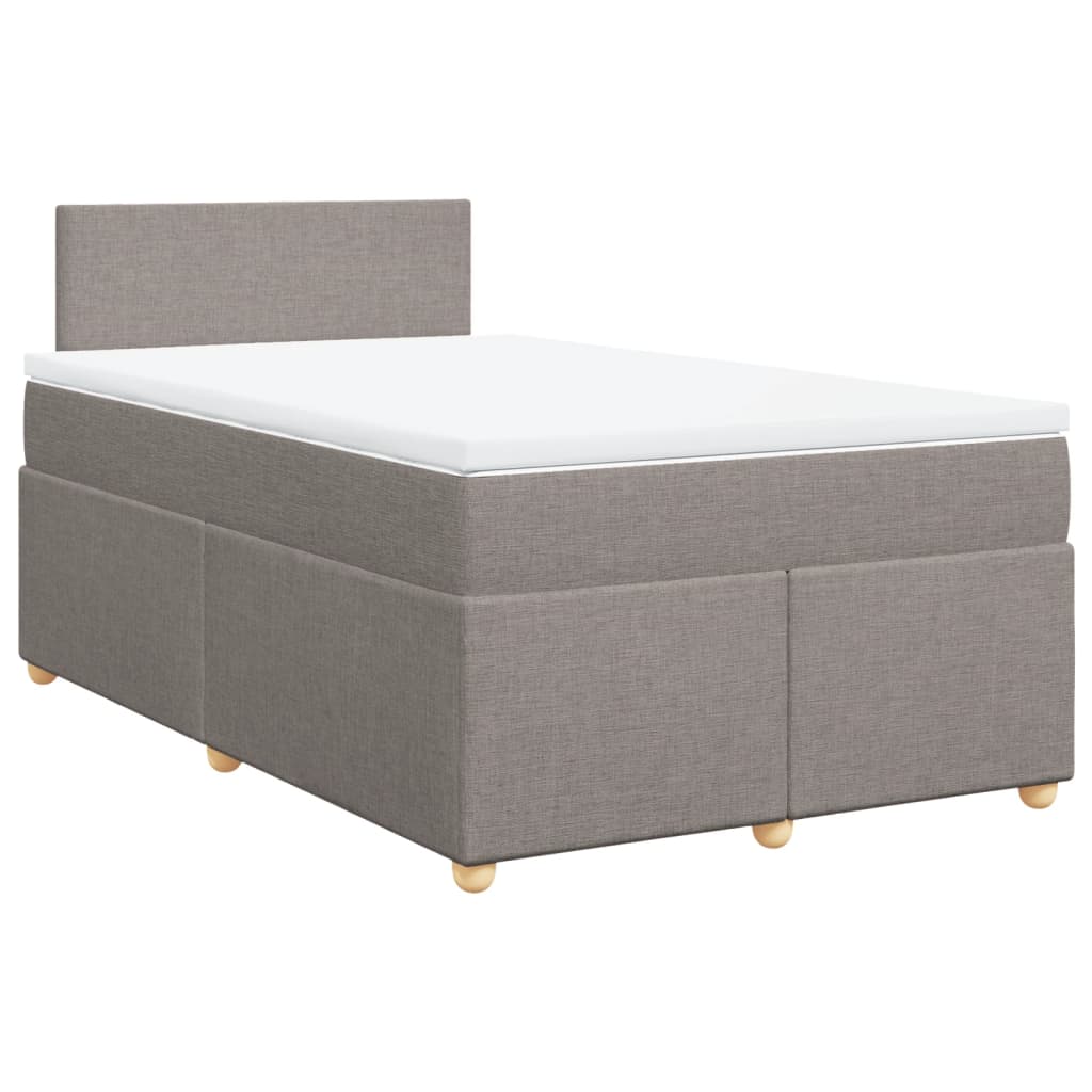 Giroletto a Molle con Materasso Tortora 120x190 cm in Tessuto