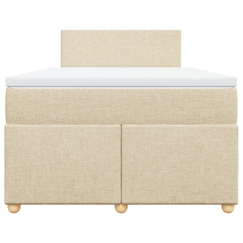 Giroletto a Molle con Materasso Crema 120x190 cm in Tessuto | homemem39