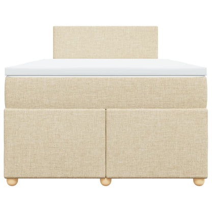 Giroletto a Molle con Materasso Crema 120x190 cm in Tessuto | homemem39