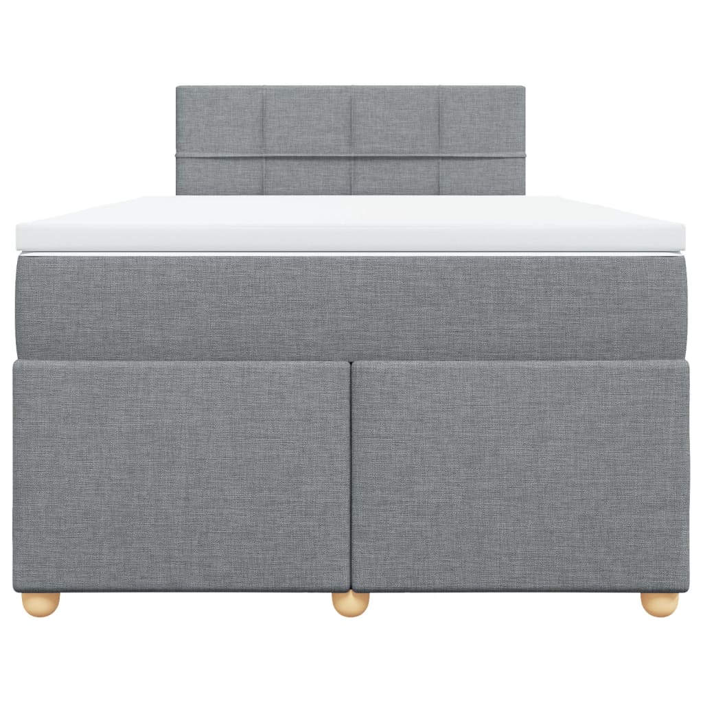 Giroletto a Molle con Materasso Grigio Chiaro 120x190cm Tessuto