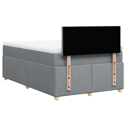 Giroletto a Molle con Materasso Grigio Chiaro 120x190cm Tessuto
