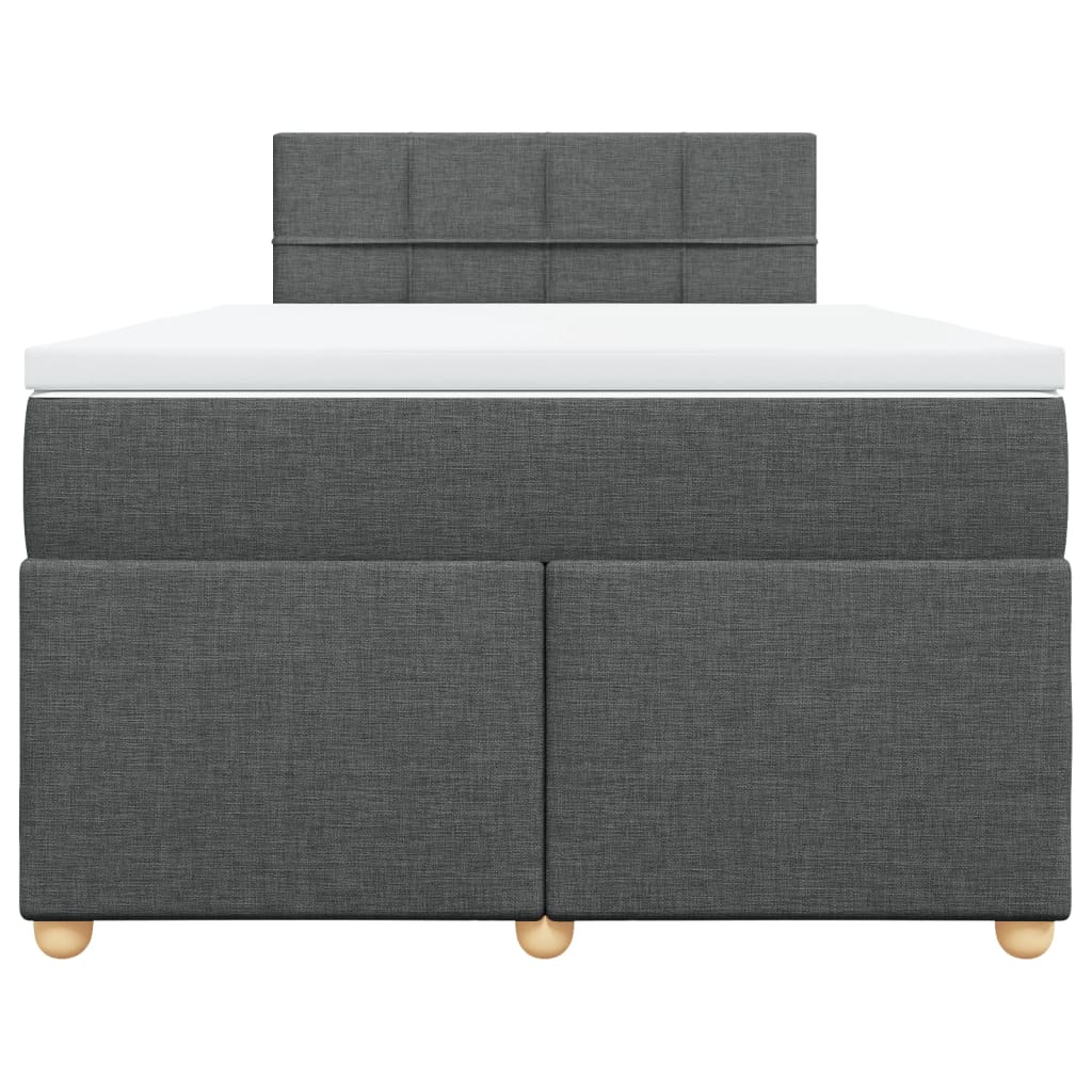 Giroletto a Molle con Materasso Grigio Scuro 120x190cm Tessuto