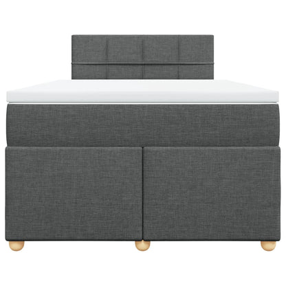 Giroletto a Molle con Materasso Grigio Scuro 120x190cm Tessuto