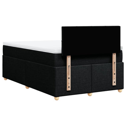 Giroletto a Molle con Materasso Nero 120x190 cm in Tessuto