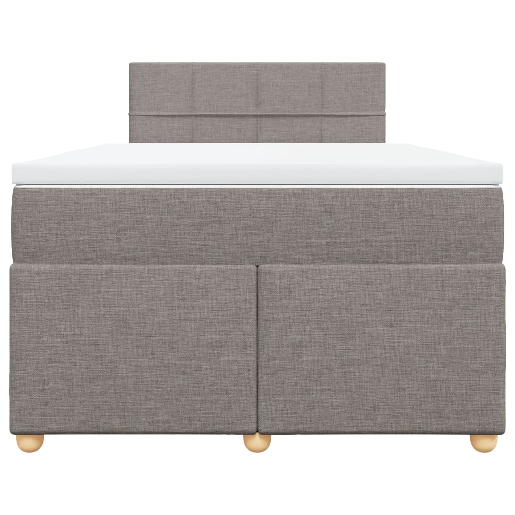 Giroletto a Molle con Materasso Tortora 120x190 cm in Tessuto