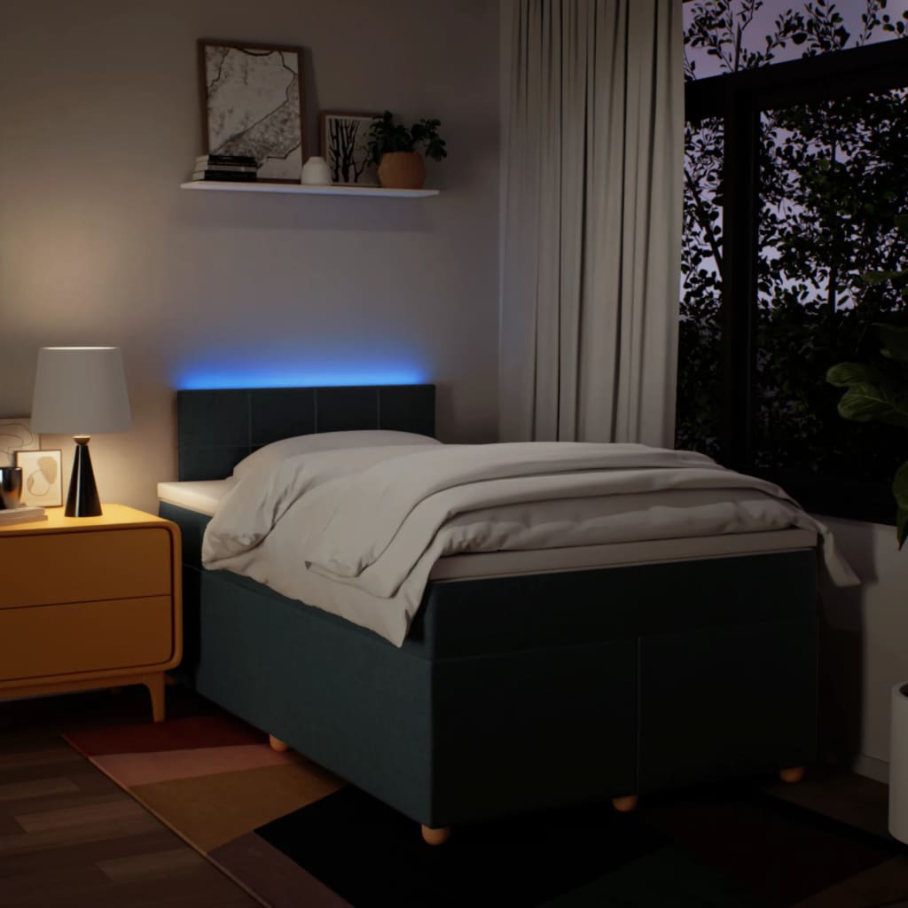 Giroletto a Molle con Materasso Blu 120x190 cm in Tessuto - homemem39