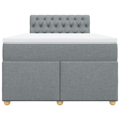 Giroletto a Molle con Materasso Grigio Chiaro 120x190cm Tessuto