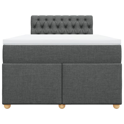 Giroletto a Molle con Materasso Grigio Scuro 120x190cm Tessuto