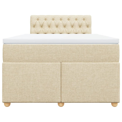 Giroletto a Molle con Materasso Crema 120x190 cm in Tessuto | homemem39