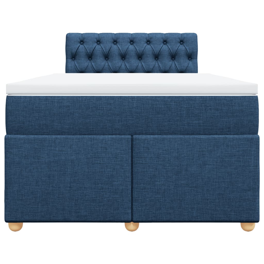 Giroletto a Molle con Materasso Blu 120x190 cm in Tessuto