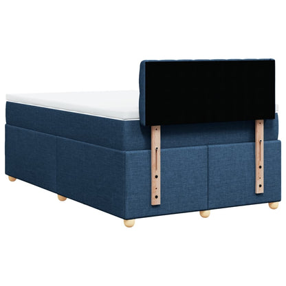 Giroletto a Molle con Materasso Blu 120x190 cm in Tessuto
