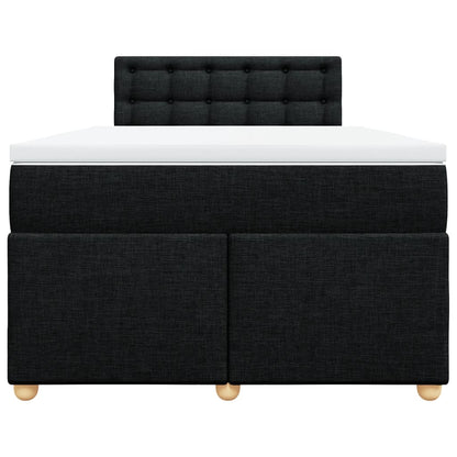 Giroletto a Molle con Materasso Nero 120x190 cm in Tessuto