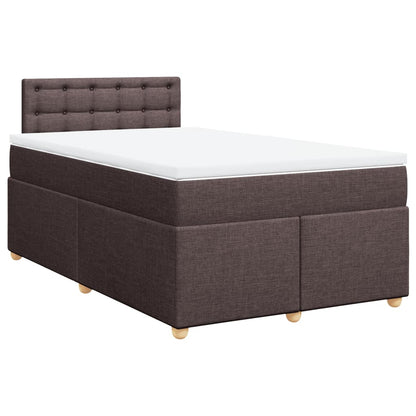 Giroletto a Molle con Materasso Marrone Scuro 120x190cm Tessuto | homemem39