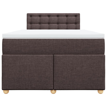 Giroletto a Molle con Materasso Marrone Scuro 120x190cm Tessuto | homemem39