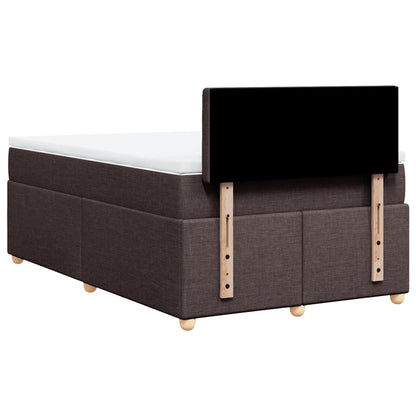 Giroletto a Molle con Materasso Marrone Scuro 120x190cm Tessuto | homemem39