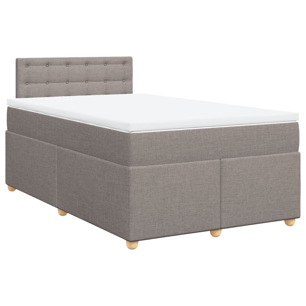 Giroletto a Molle con Materasso Tortora 120x190 cm in Tessuto