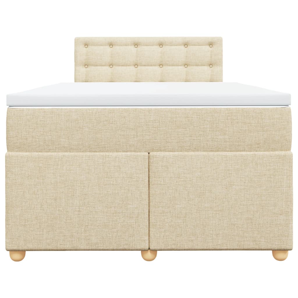 Giroletto a Molle con Materasso Crema 120x190 cm in Tessuto | homemem39