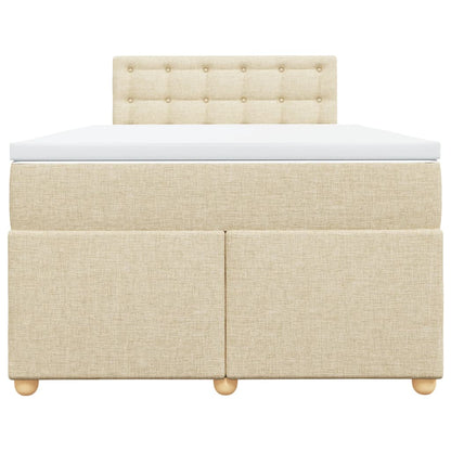 Giroletto a Molle con Materasso Crema 120x190 cm in Tessuto | homemem39