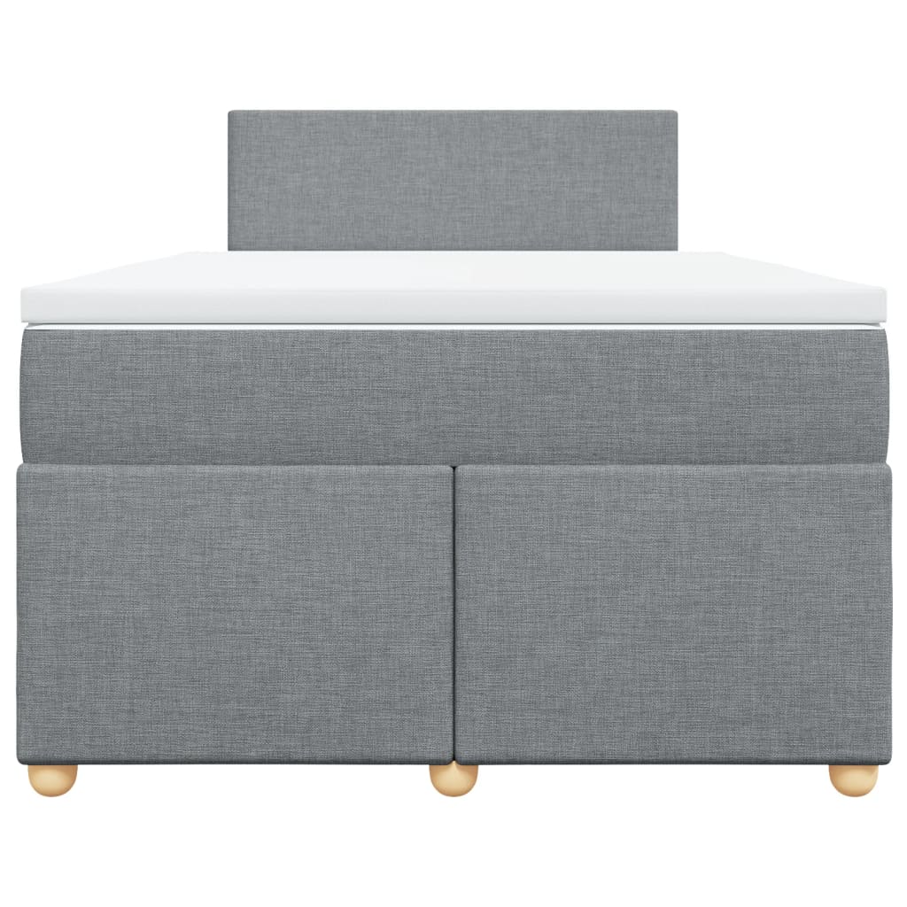 Giroletto a Molle con Materasso Grigio Chiaro 120x200cm Tessuto - homemem39