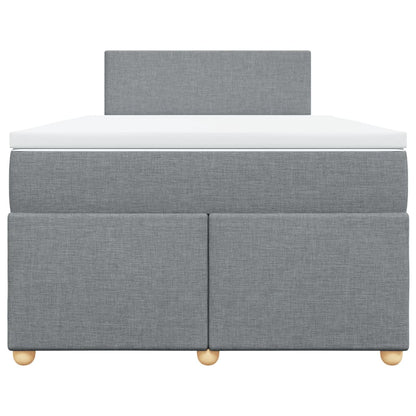 Giroletto a Molle con Materasso Grigio Chiaro 120x200cm Tessuto