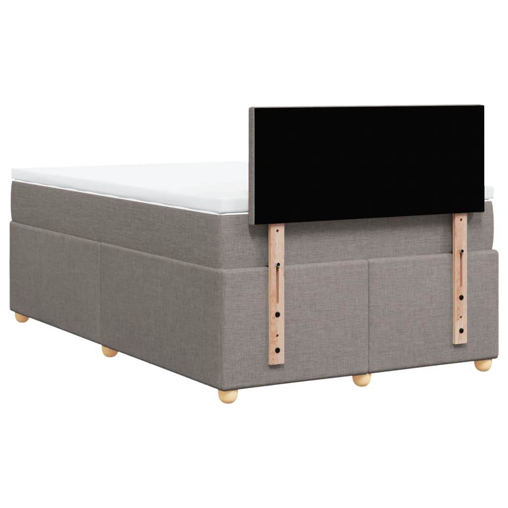 Giroletto a Molle con Materasso Tortora 120x200 cm in Tessuto | homemem39
