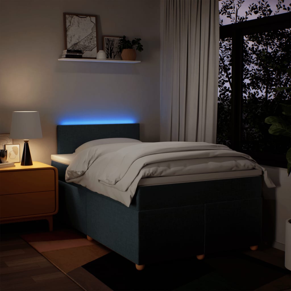 Giroletto a Molle con Materasso Blu 120x200 cm in Tessuto - homemem39