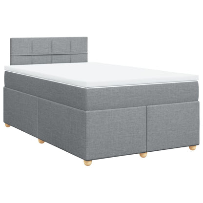 Giroletto a Molle con Materasso Grigio Chiaro 120x200cm Tessuto | homemem39