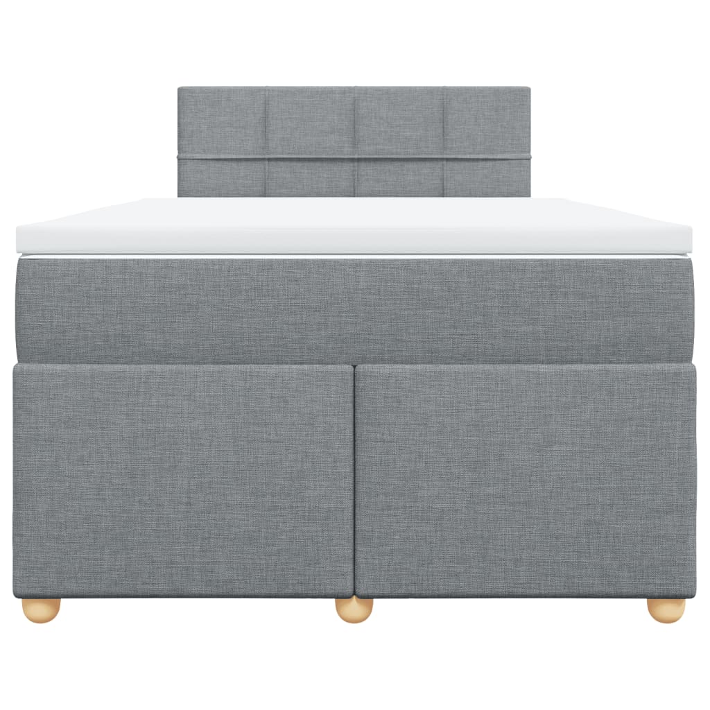 Giroletto a Molle con Materasso Grigio Chiaro 120x200cm Tessuto | homemem39