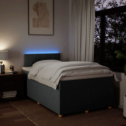 Giroletto a Molle con Materasso Grigio Scuro 120x200 cm Tessuto - homemem39