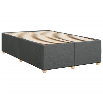 Giroletto a Molle con Materasso Grigio Scuro 120x200 cm Tessuto