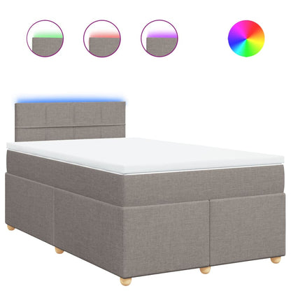 Giroletto a Molle con Materasso Tortora 120x200 cm in Tessuto | homemem39