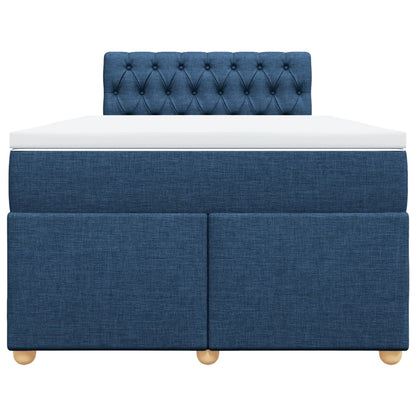 Giroletto a Molle con Materasso Blu 120x200 cm in Tessuto
