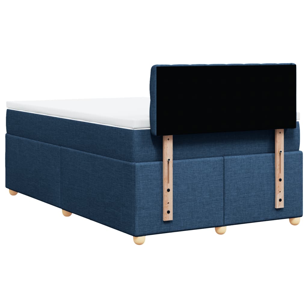 Giroletto a Molle con Materasso Blu 120x200 cm in Tessuto