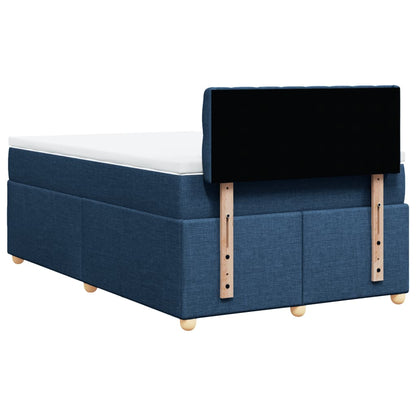 Giroletto a Molle con Materasso Blu 120x200 cm in Tessuto