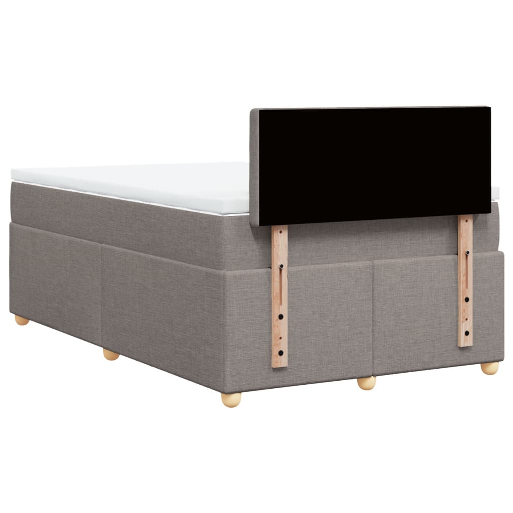 Giroletto a Molle con Materasso Tortora 120x200 cm in Tessuto | homemem39