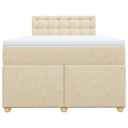 Giroletto a Molle con Materasso Crema 120x200 cm in Tessuto - homemem39