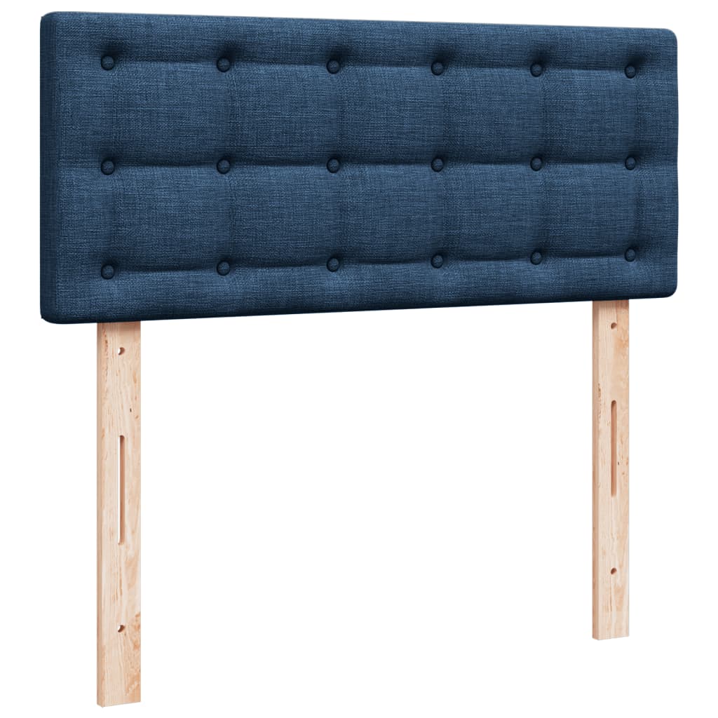 Giroletto a Molle con Materasso Blu 120x200 cm in Tessuto