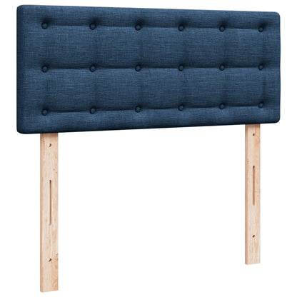 Giroletto a Molle con Materasso Blu 120x200 cm in Tessuto