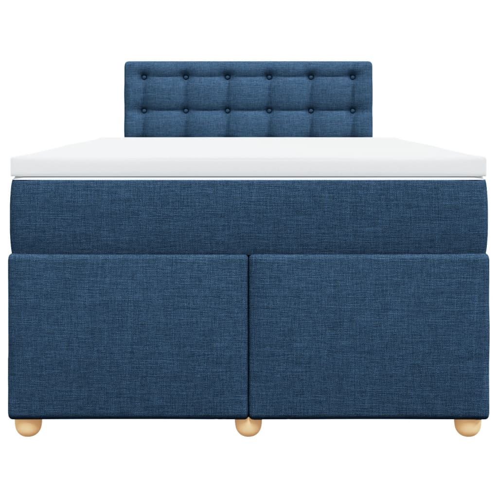 Giroletto a Molle con Materasso Blu 120x200 cm in Tessuto